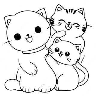 Pagina Para Colorear De Adorables Gatitos Jugando 18996-4146