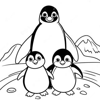 Pagina Para Colorear De Familia De Pinguinos Adorables 19915 4350