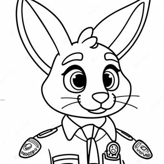 Pagina Para Colorear De La Oficial Judy Hopps De Zootopia 20836-4543