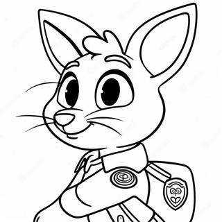 Pagina Para Colorear De La Oficial Judy Hopps De Zootopia 20836-4544