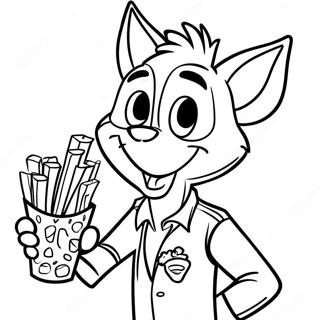 Pagina Para Colorear De Nick Wilde Con Un Snack 20837-4546