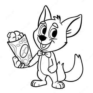 Pagina Para Colorear De Nick Wilde Con Un Snack 20837-4547