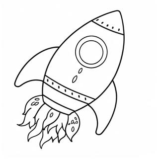 Cohete Con Llamas Coloridas Para Colorear 21196-4634