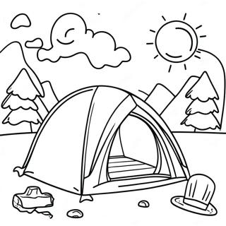 Pagina Para Colorear De Camping En Una Noche Estrellada 22053 4815