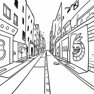 Pagina Para Colorear De Arte Callejero Vibrante 22402-4894