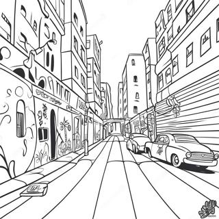 Pagina Para Colorear De Arte Callejero Vibrante 22402-4895