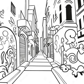 Pagina Para Colorear De Arte Callejero Vibrante 22402-4896