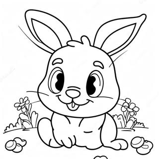 Pagina Para Colorear Del Colorido Conejo De Pascua De Disney 22665-4942