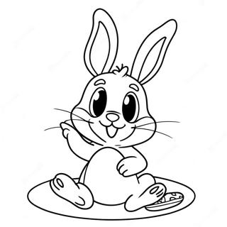 Pagina Para Colorear Del Colorido Conejo De Pascua De Disney 22665-4944