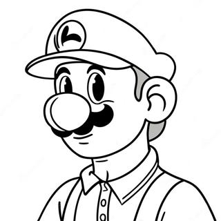 Luigi En Un Traje Verde Para Colorear 23135-5047