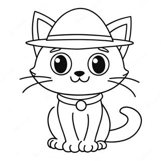 Pete El Gato Con Un Sombrero Genial Para Colorear 23230-5065