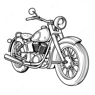 Motocicleta Vintage Para Colorear 23314-5086