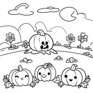 Pagina Para Colorear De Huerto De Calabazas Espeluznantes 23702-5179