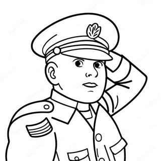 Pagina Para Colorear De Soldado Heroico Saludando 23794 5192