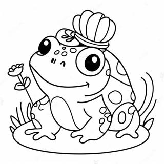 Sapo Colorido Con Flores Pagina Para Colorear 24259-5292