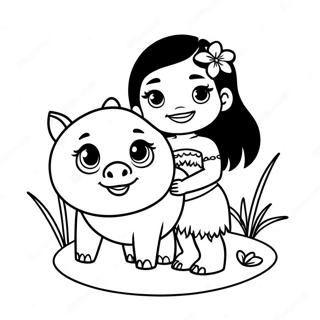 Pagina Para Colorear De Moana Y Pua El Cerdo 2453-1690