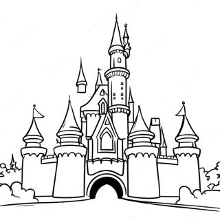 Castillo Magico De Disneyland Pagina Para Colorear 24810-5402