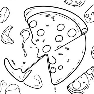 Pagina Para Colorear De Una Porcion De Pizza De Pepperoni 24885-5425