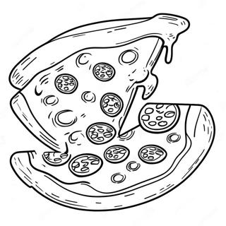 Pagina Para Colorear De Una Porcion De Pizza De Pepperoni 24885-5426