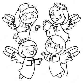 Pagina Para Colorear De Angeles Cantando 25341 5529