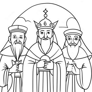 Pagina Para Colorear De Tres Reyes Magos Adorando 25343-5538