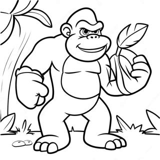 Pagina Para Colorear De Donkey Kong Con Platanos 25618-5585