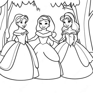 Paginas Para Colorear De Princesas De Disney En Un Pais De Invierno 25892-5645