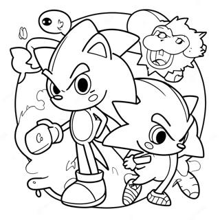 Pagina Para Colorear De Super Sonic Con Amigos 2659 1764