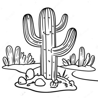 Pagina Para Colorear De Cactus Del Desierto 26621-5802