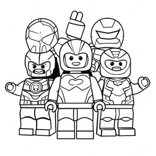 Pagina Para Colorear Del Equipo De Lego Avengers 26717-5822