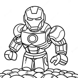 Pagina Para Colorear De Lego Iron Man En Pose De Accion 26718-5826