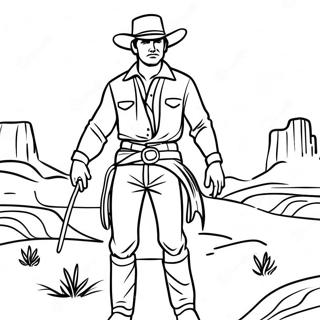 Pagina Para Colorear De Vaquero Del Viejo Oeste Con Lazo 27377-5959