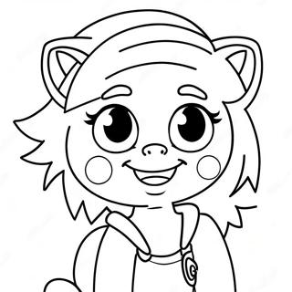 Pagina Para Colorear De Amy Rose Sonriendo 27749-6036