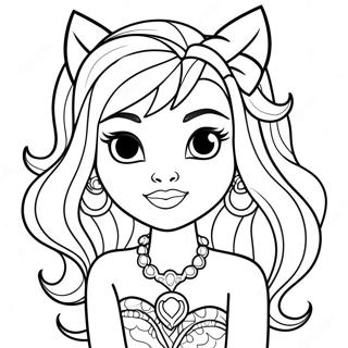 Pagina Para Colorear De Clawdeen Wolf De Monster High 27845-6058