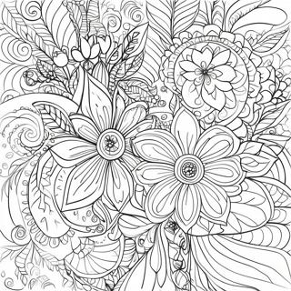 Pagina Para Colorear De Tatuaje Floral Intrincado 28045-6097