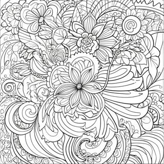 Pagina Para Colorear De Tatuaje Floral Intrincado 28045-6098