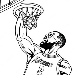 Pagina Para Colorear De Lebron James Haciendo Un Mate 28307-6155