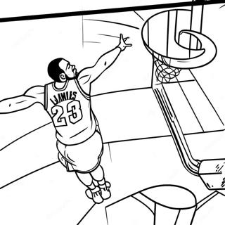 Pagina Para Colorear De Lebron James Haciendo Un Mate 28307-6156