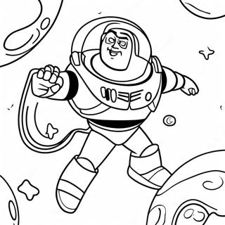 Pagina Para Colorear De Buzz Lightyear En El Espacio 28396-6175