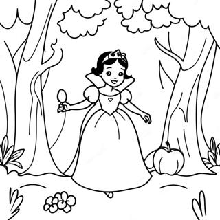 Pagina Para Colorear De Blancanieves En El Bosque Encantado 28489-6197