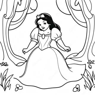 Pagina Para Colorear De Blancanieves En El Bosque Encantado 28489-6198