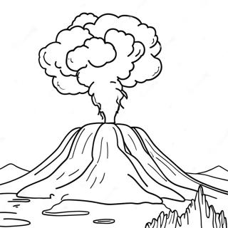 Pagina Para Colorear De Un Volcan En Erupcion 28578-6214