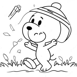 Pagina Para Colorear De Snoopy Volando Una Cometa 28763-6254