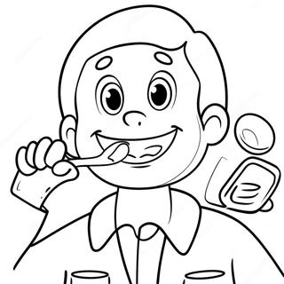 Pagina Para Colorear De Dentista Amigable Con Una Gran Sonrisa 29035-6314