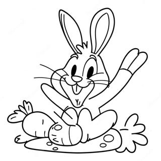 Pagina Para Colorear De Bugs Bunny Comiendo Zanahorias 29117-6334