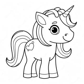 Pagina Para Colorear De Lindo Unicornio Chibi 29204-6355