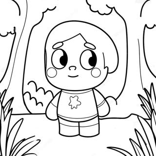 Pagina Para Colorear De Steven Universe En Un Bosque Magico 29575-6437