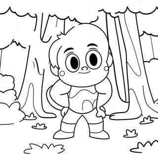 Pagina Para Colorear De Steven Universe En Un Bosque Magico 29575-6438