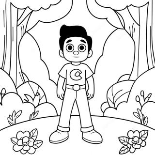 Pagina Para Colorear De Steven Universe En Un Bosque Magico 29575-6439