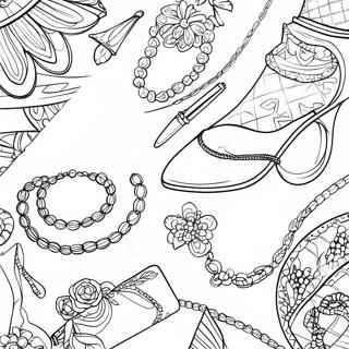 Pagina Para Colorear De Moda Con Accesorios Chic 29668-6469